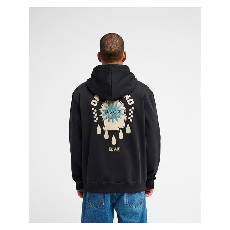 RVCA Star Hoodie Pirate Black Homme | Sweat RVCA