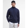 Barbour Essential Tisbury Half Zip Navy | Pull Homme