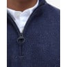 Barbour Essential Tisbury Half Zip Navy | Pull Homme