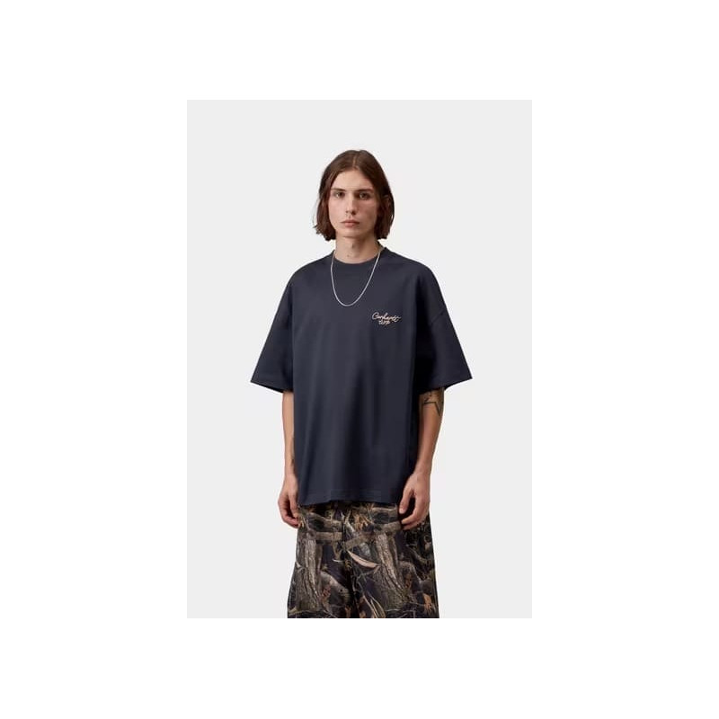 Carhartt WIP Signature Tee Dark Navy – T-shirt homme coton bio