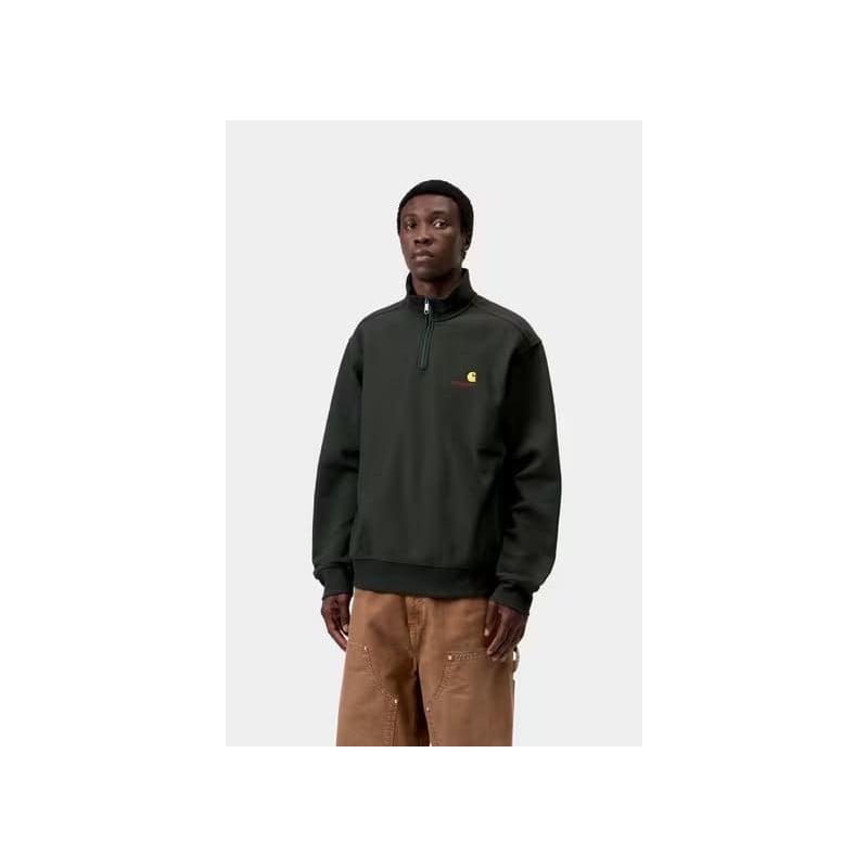 Carhartt WIP American Script Half-Zip Raven | Sweat