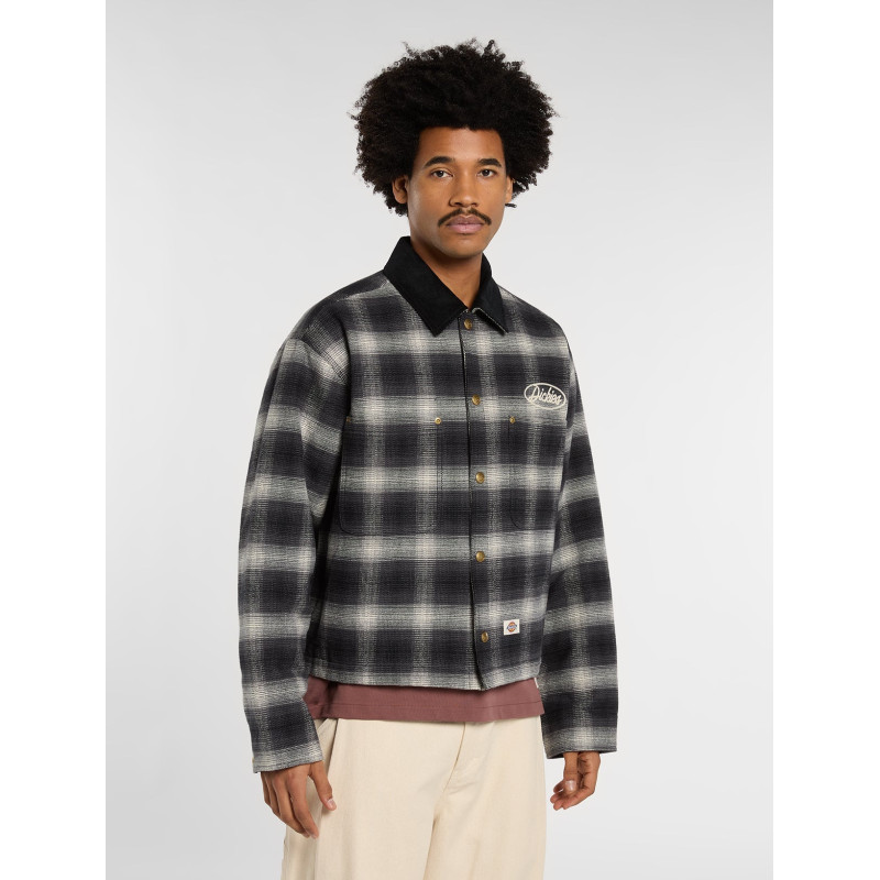DICKIES TAYLOR FLANNEL JACKET BLACK