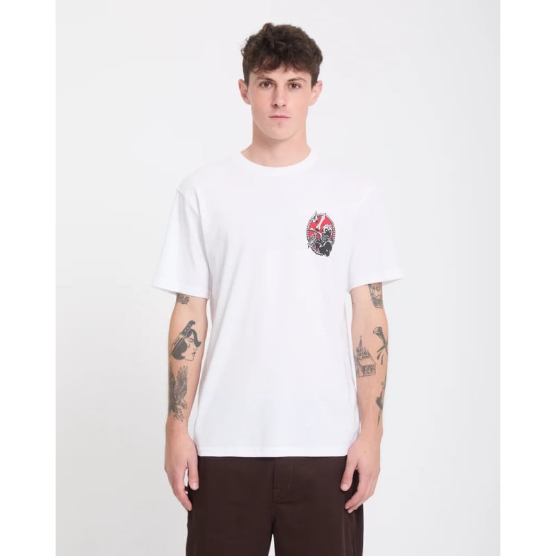 VOLCOM FOR THE STONE BSC SST WHT