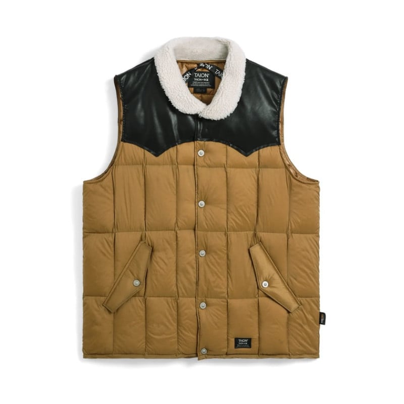TAION 009 Western Work Down Vest Amber | Workwear Mixte