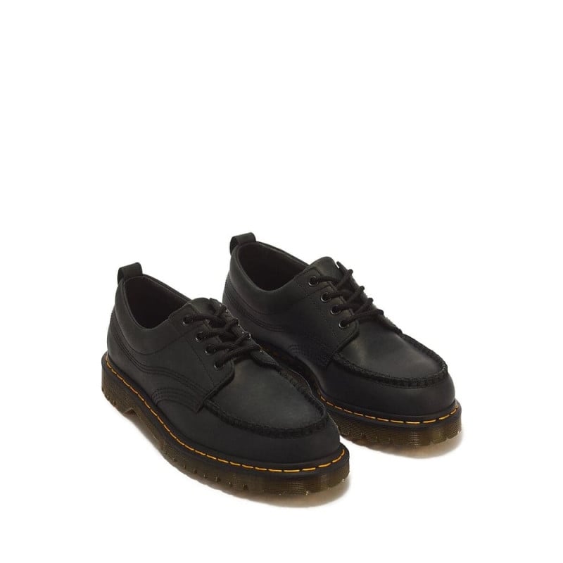 Dr. Martens Lowell Black Crazy Horse | Chaussures en Cuir