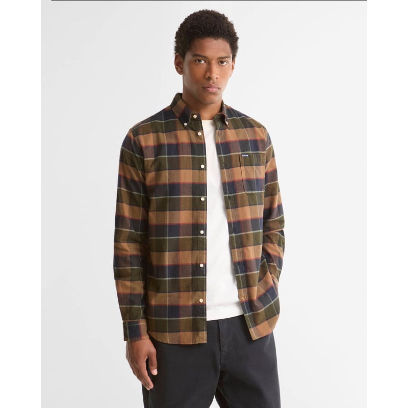 Barbour Valley Olive | Chemise Homme Style Anglais