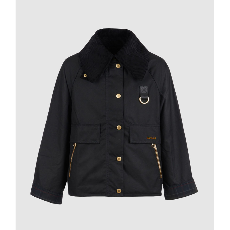 Barbour Catton Wax Jacket Black | Veste Femme