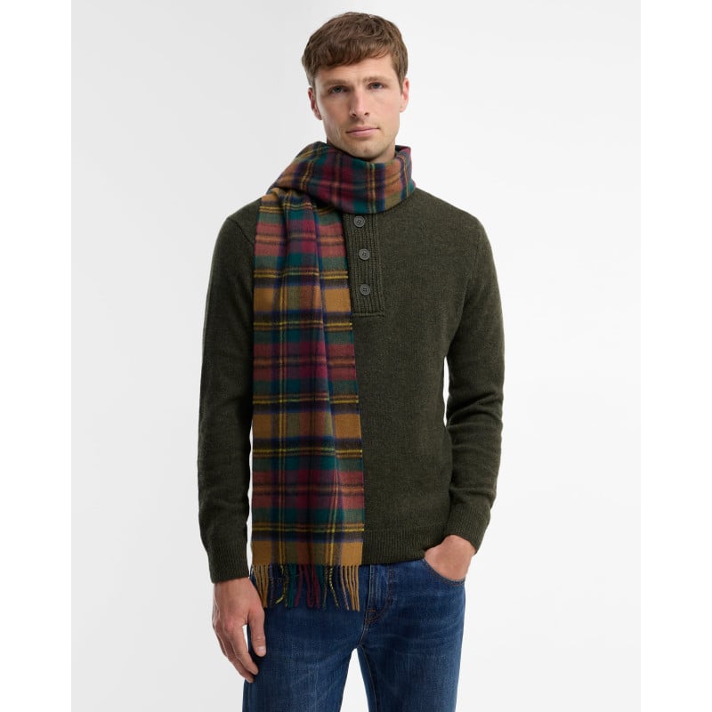 Barbour New Check Tartan Scarf Harvest Gold – Écharpe Tartan